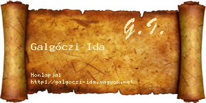 Galgóczi Ida névjegykártya