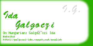 ida galgoczi business card